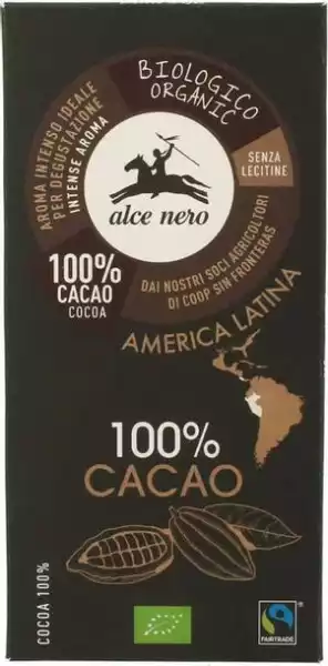 Tabliczka Gorzka 100% Kakao Bio 50 G - Alce Nero