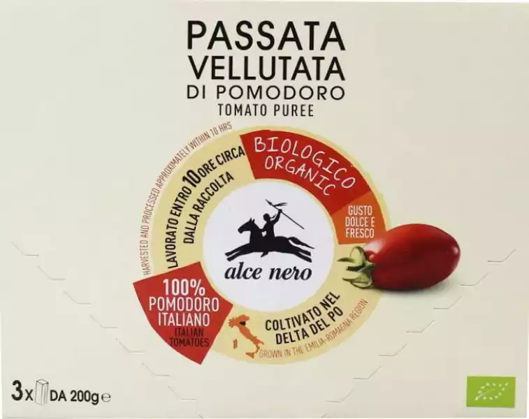 Sos Pomidorowy Passata Bio 3X200 G - Alce Nero