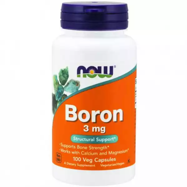 ﻿now Foods Boron 3 Mg 100 Kapsułek -  Bor - Suplement Diety