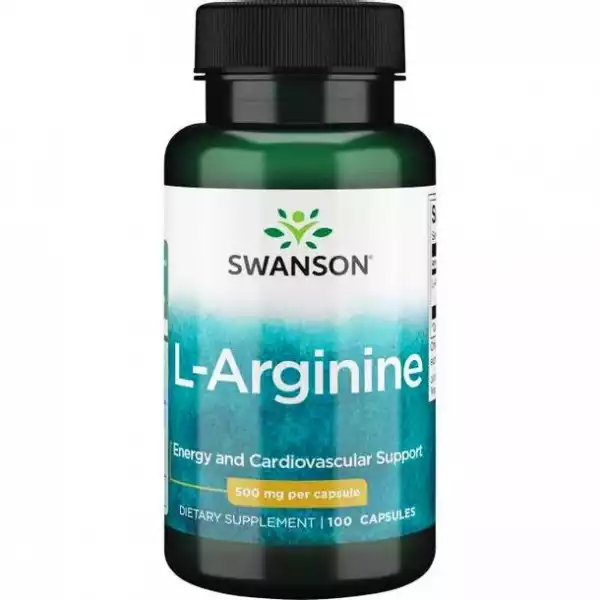 ﻿swanson L-Arginina 500Mg 100 Kapsułek - Suplement Diety