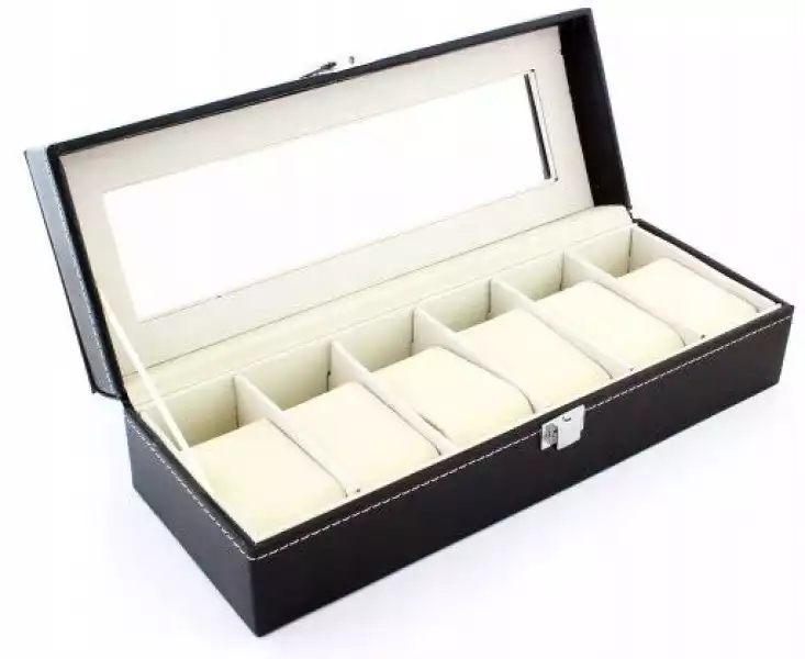 ﻿pudełko Etui Organizer Na 6 Zegarków Kuferek