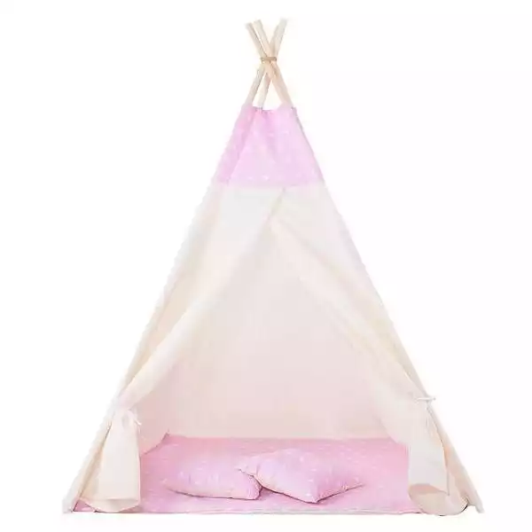 ﻿namiot Tipi Dla Dzieci Wigwam Różowy W Gwiazdki Xxl