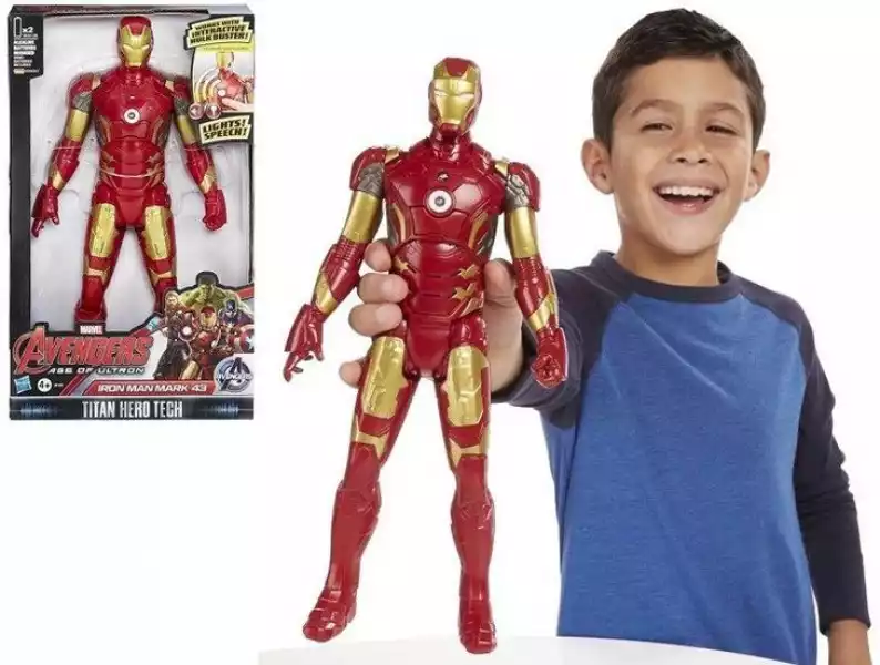 ﻿hasbro Iron Man Duża Ruchoma Figurka Z Dźwiękiem B1494