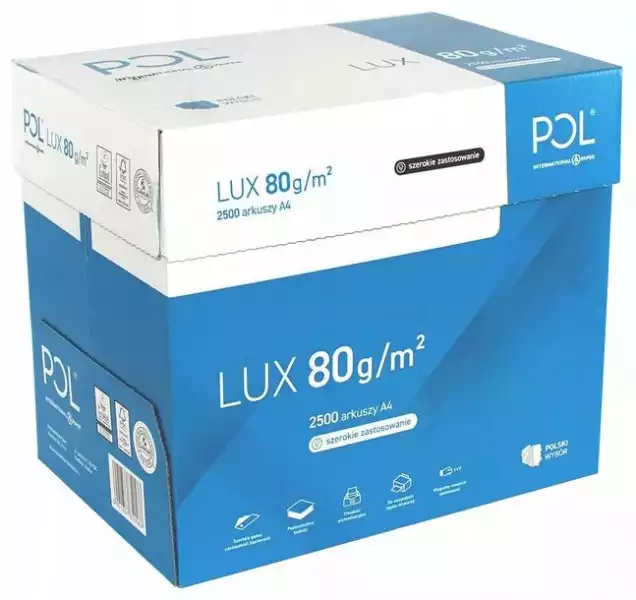 ﻿uniwersalny Pollux Papier Ksero A4 80G Biały 2500