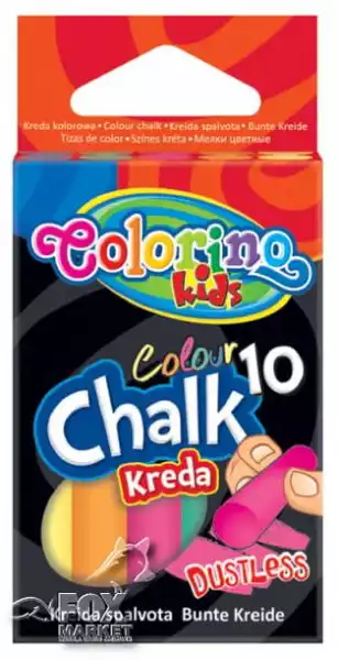 ﻿colorino Kreda Chodnikowa Tablicowa 10 Kolorów