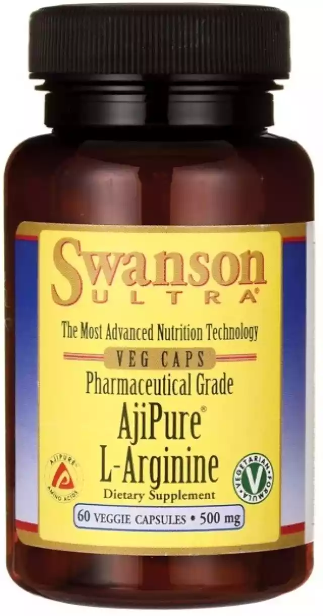 Swanson - Ajipure L-Arginina, 500 Mg, 60 Vkaps
