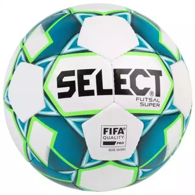 Piłka Nożna Select Futsal Super Fifa 2018 Biało-Niebiesko-Zielon