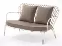Miloo :: Sofa 2-Os Ivy 134X77X83Cm Aluminium Biel Poducha Olefin
