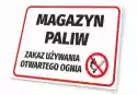 Tabliczka Magazyn Paliw, Zakaz Używania Otwartego Ognia