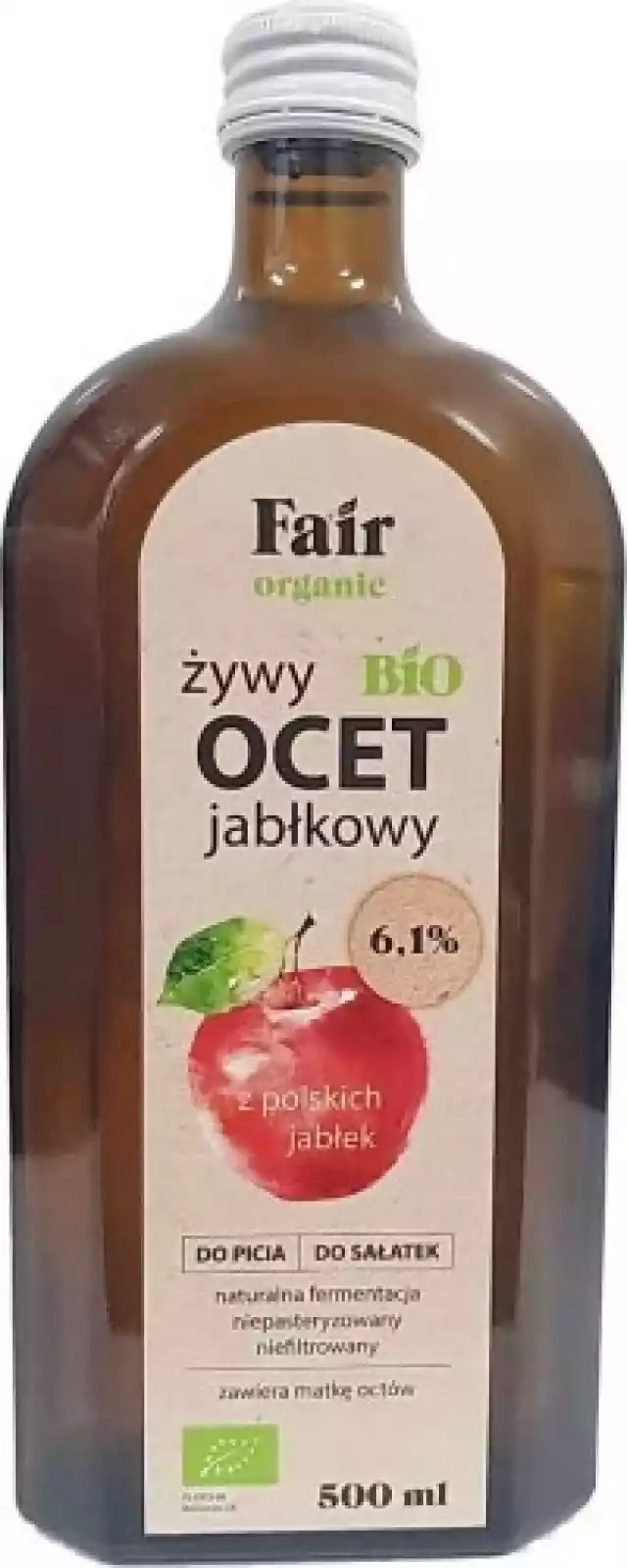 Ocet Jabłkowy Niefiltrowany 6,1 % Bio 500 Ml - Fair Organic
