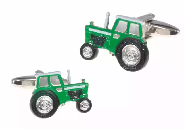 Spinki Do Mankietów Zielony Traktor Sd-1404