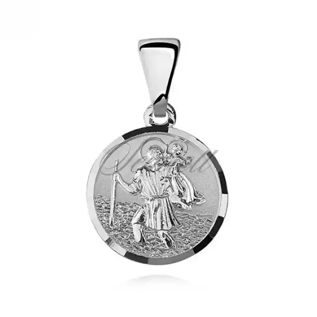 Srebrny Medalik Pr.925 - Święty Krzysztof