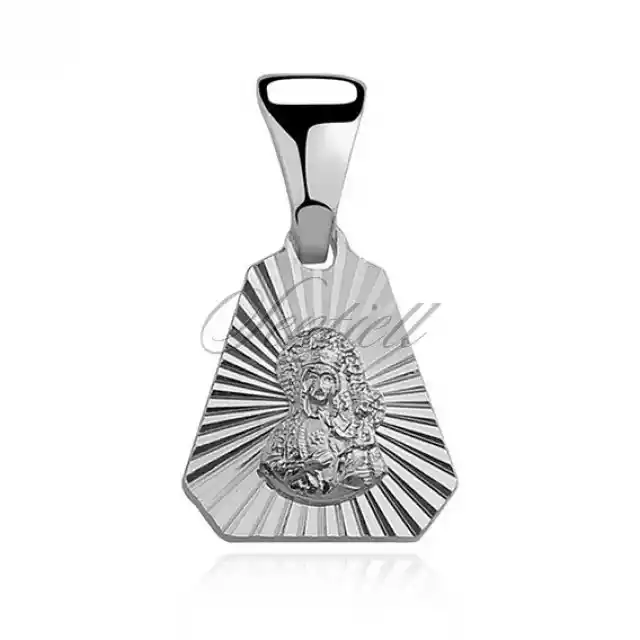 Srebrny Pr.925 Medalik Z Wytłoczeniami, Matka Boska Częstochowsk