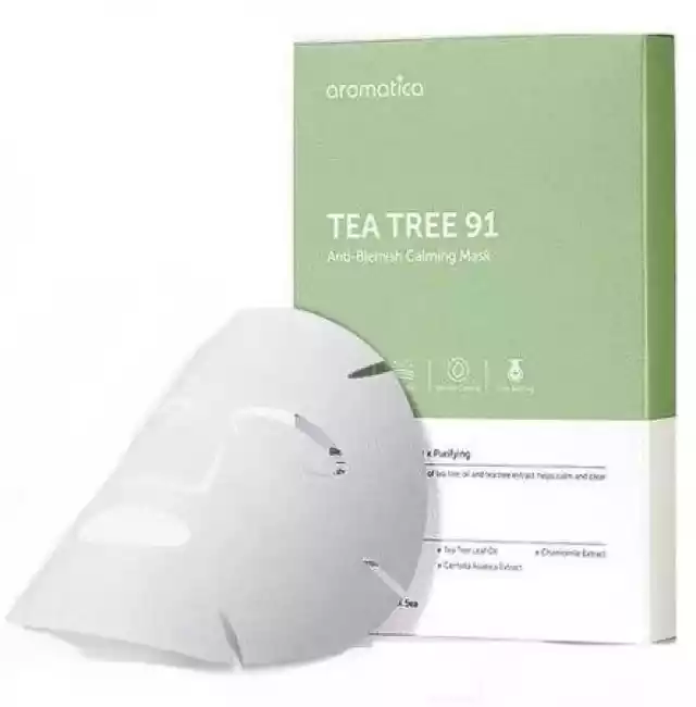 Aromatica - Tea Tree 91 Anti-Blemish Calming Mask Organiczna Mas