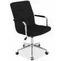 Aksamitne Krzesło Biurowe Z Podłokietnikami Q-022 Velvet