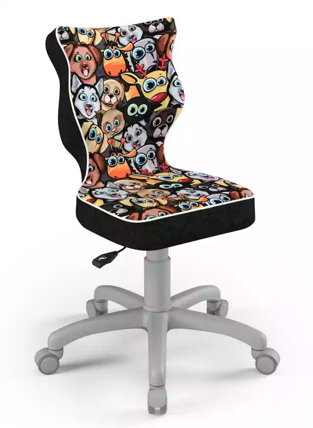 Obrotowe Krzesło Dziecięce Z Wzorami Petit Grey