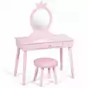Toaletka Kosmetyczna Biurko Dziecięce Z Lustrem I Taboretem