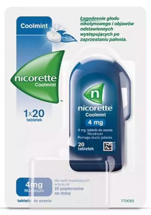 Nicorette Coolmint 4Mg X 20 Tabletek Do Ssania