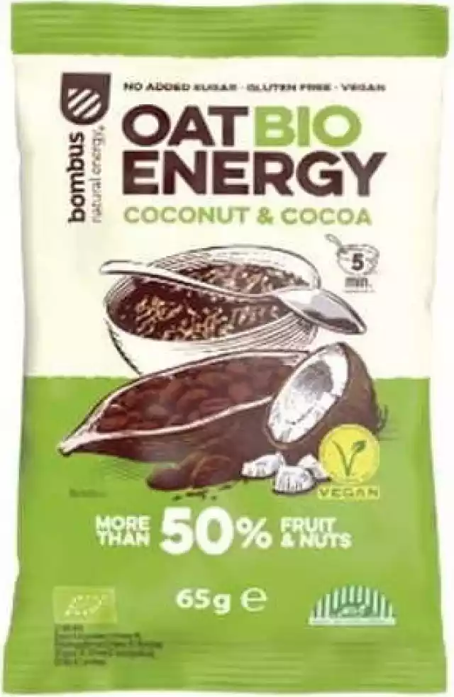 Owsianka Kokos - Kakao Bezglutenowa Bio 65 G Bombus