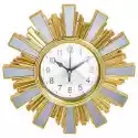 Zegar Ścienny Wiszący Lustrzany Na Ścianę Złoty Glamour Nowoczes