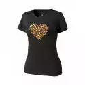 T-Shirt Damski (Chameleon Heart) - Bawełna - Czarny-Black - Xs (