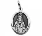 Medalik Srebrny Z Wizerunkiem Matki Bożej Fatimskiej Z Krzeptówe