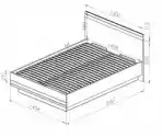 Łóżko Blanco 140X200 Cm Z Drewnianym Stelażem