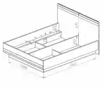 Łóżko Blanco 160X200 Cm Z Drewnianym Stelażem