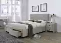 Łóżko Nowoczesne Tapicerowane Tkaniną Z Szufladami - 160 X 200 C