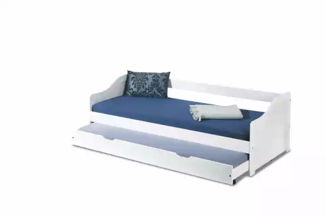 Łóżko Z Wysuwanym Materacem Leonie 2 - Biały