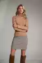 Trapezowa Mini Spódnica- W Kratkę