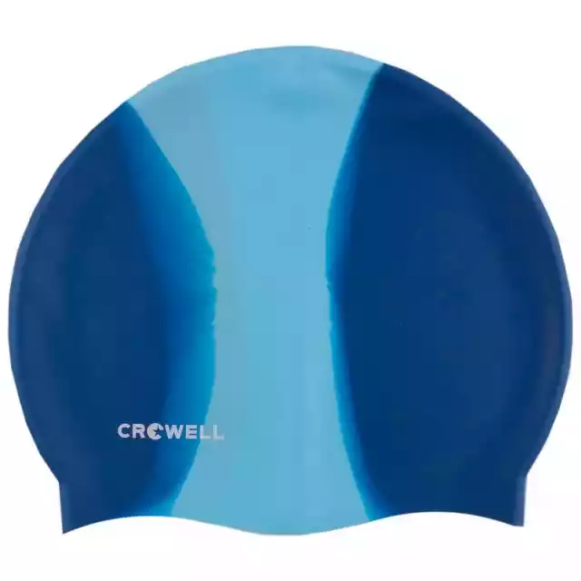 Czepek Pływacki Silikonowy Crowell Multi Flame Granatowo-Niebies