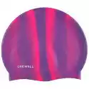 Czepek Pływacki Silikonowy Crowell Multi Flame Fioletowo-Różowy 