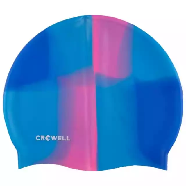 Czepek Pływacki Silikonowy Crowell Multi Flame Niebiesko-Różowy 
