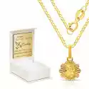 Komplet Złotej Biżuterii - Medalik Matka Boska Częstochowska Z Ł
