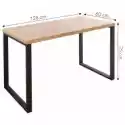 Biurko Oak Desk 128 Cm Industrialny Dąb Czarny Metal