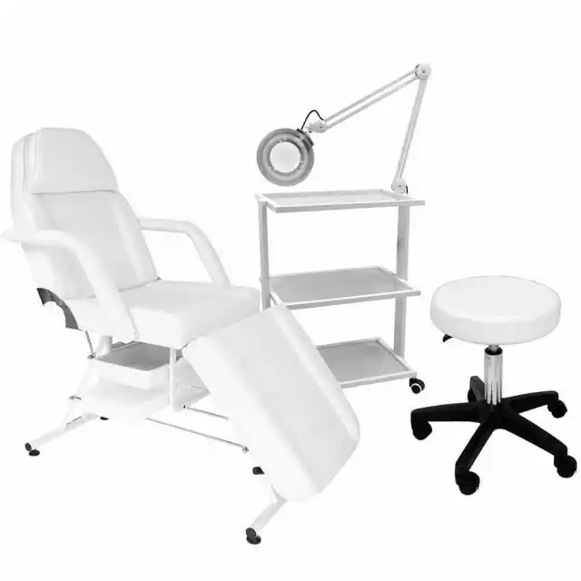 Fotel Z Kuwetami + Stolik + Lampa Lupa + Taboret - Basict