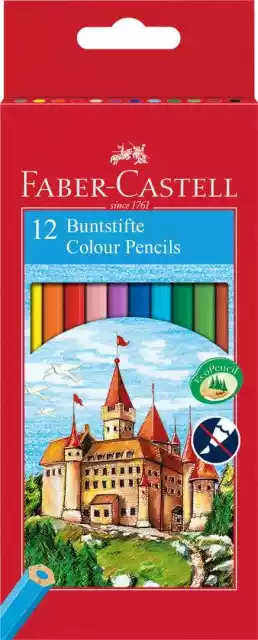 Kredki Ołówkowe Zamek - 12 Kolorów