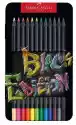 Kredki Ołówkowe Faber Castell Black Edition - 12 Kolorów - Metal