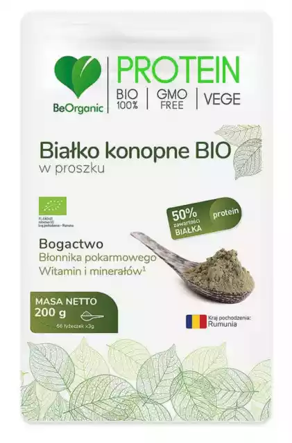 Beorganic - Białko Konopne Bio W Proszku, 200G