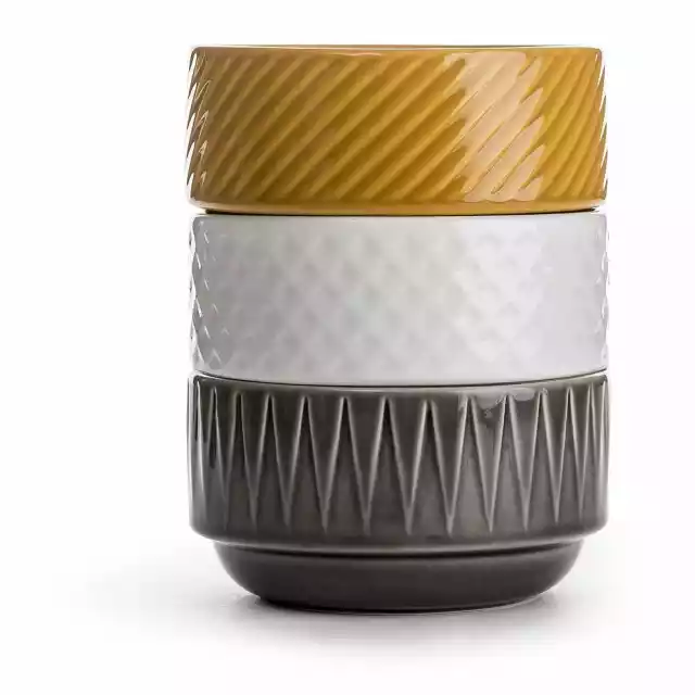 Miska / Salaterka Ceramiczna Sagaform Coffe Skos Żółta
