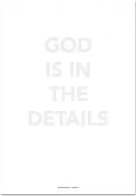 Plakat God Is In The Details