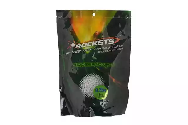 Kulki Asg 6 Mm 0,25G Rockets Professional Bio 1Kg Białe (Roc-16-