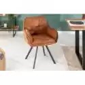 Krzesło Obrotowe Lounger Brązowy Vintage 180°