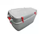 Kufer Na Bagażnik Cargo Duży Srebrny-Uchwyty Czerwone