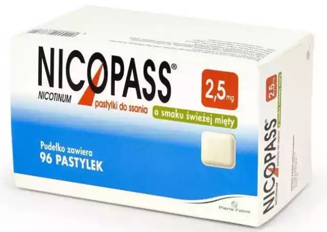 Nicopass 2,5Mg X 96 Pastylek Do Ssania O Smaku Świeżej Mięty