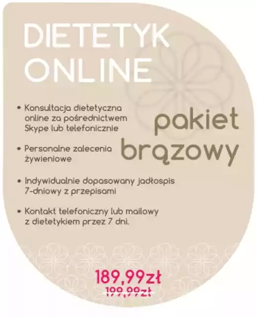 Dietetyk Online Pakiet Brązowy