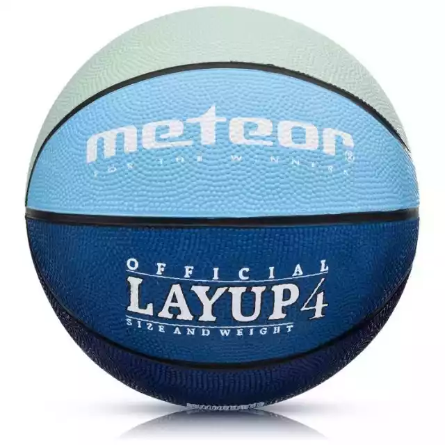 Piłka Do Koszykówki Meteor Layup Niebiesko-Szara