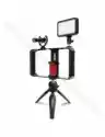 Synco Vlogger Kit 1 Zestaw Mikrofon M1S, Lampa Led Bi, Uchwyt Ri