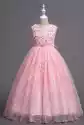 Fenomenalna Sukienka Dla Dziewczynki W Jasno Różowym Kolorze, Ko